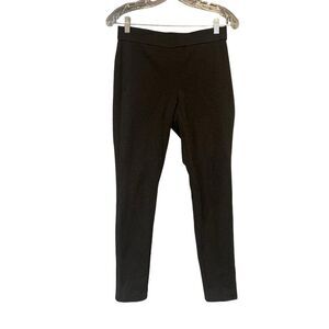 Theory Knit Twill Pull On Pants Charcoal Gray Medium